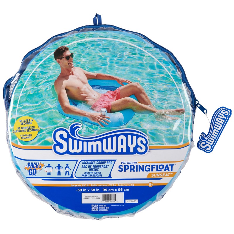 SwimWays Spring Float Premium SunSeat Pool Chairs, Inflatable Pool Floats