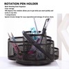 Mesh Desk Organizer 7 Compartments 360 Degree Rotating Multifunctional Pen