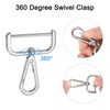 QUARKZMAN Pack of 4 Swivel Carabiner Hooks, 38 mm (1