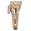 Marimor Jewelry Women's Stainless Steel Rose Gold Princess Cut Champagne