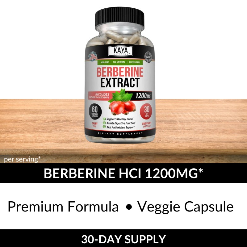 (2 Pack) Premium Berberine HCL 60ct Natural Healthy Cholesterol Glucose