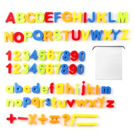 Magnetic Letters and Numbers for Kids, 80 Pieces Educational Toys, Fridge Magnets, Colorful