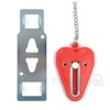 Portable Door Lock Safety Device with Double Lock Mechanism Portable Lock Device - Red 2ea
