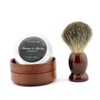 Pure Badger Hair Shaving Brush Natural Wood Mug Bowl Hand-Made