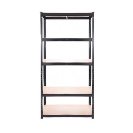 Panana 5 Tier Racking Shelf 59x27.5x11.8 inch Garage Shelving Storage Shelves Unit 1.5M Higher Workshop/Commercial/Industrial/Kitchen Utility Rack Shelf Organizer (Black, 150X70X30CM)