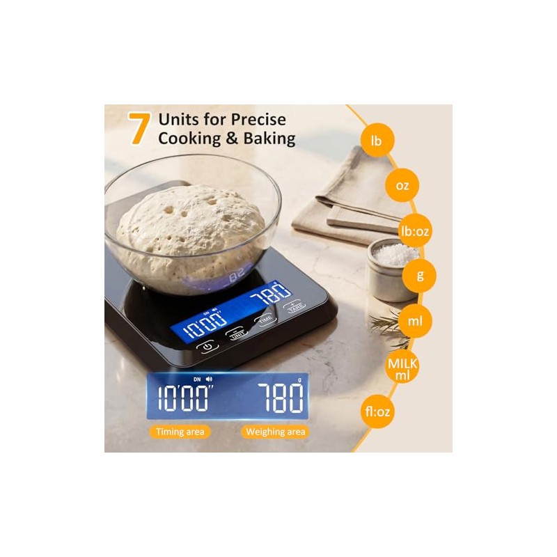 Letron Food Scale, 33 lb / 0.1 oz High Precision