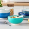 vancasso Bonita Dinnerware Set Blue Stoneware 12 Pieces Service for