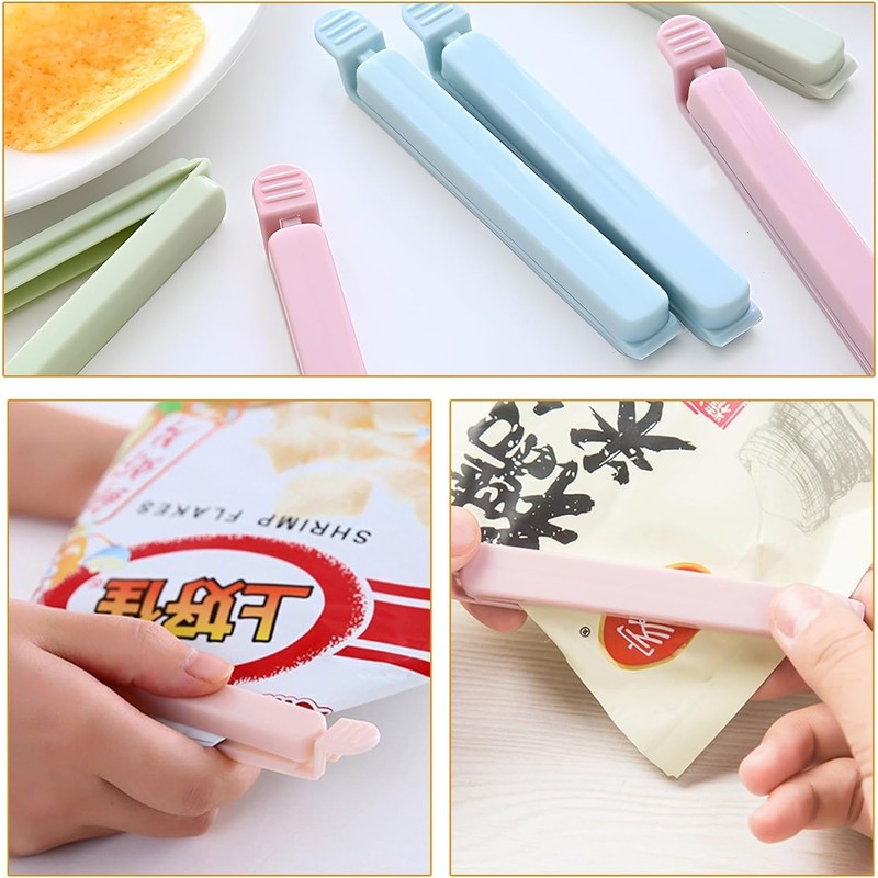 12Pcs Plastic Bag Sealing Clips for Food Storage - Fresh