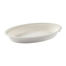 Primeware 24-oz. Compostable Oval Takeout Burrito Bowl / 250-ct. case