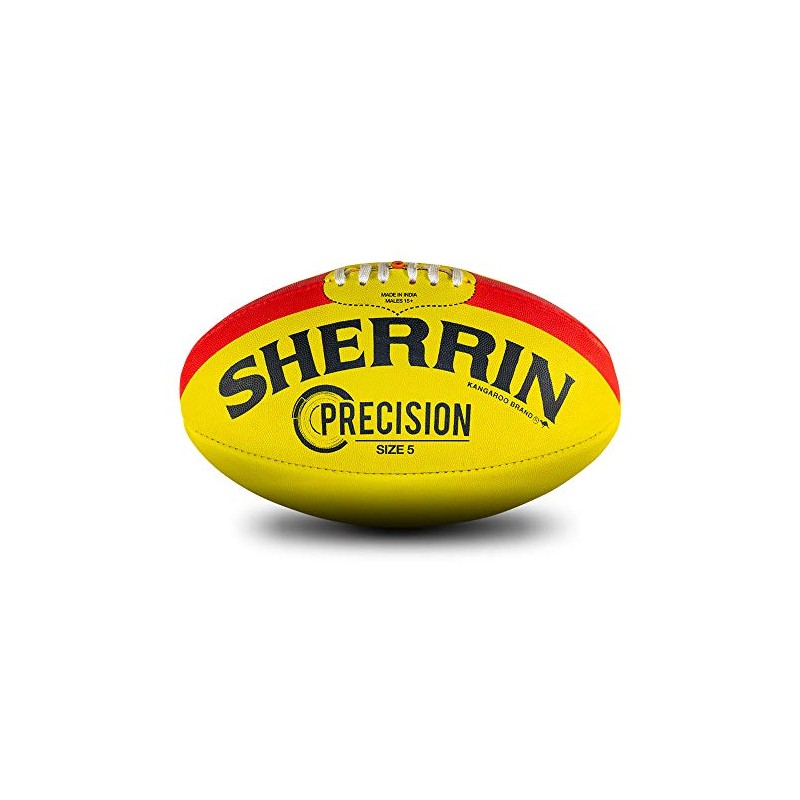 Sherrin Precision Synthetic Football, Yellow, Size 5