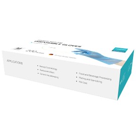 EUROPAPA® 100, 200, 300, 450 Pieces Value Pack TPE Transparent and Blue Disposable Gloves in Box Latex Free Rubber Gloves Powder-Free Gloves in Sizes S, M, L, XL (Blue-200, M)