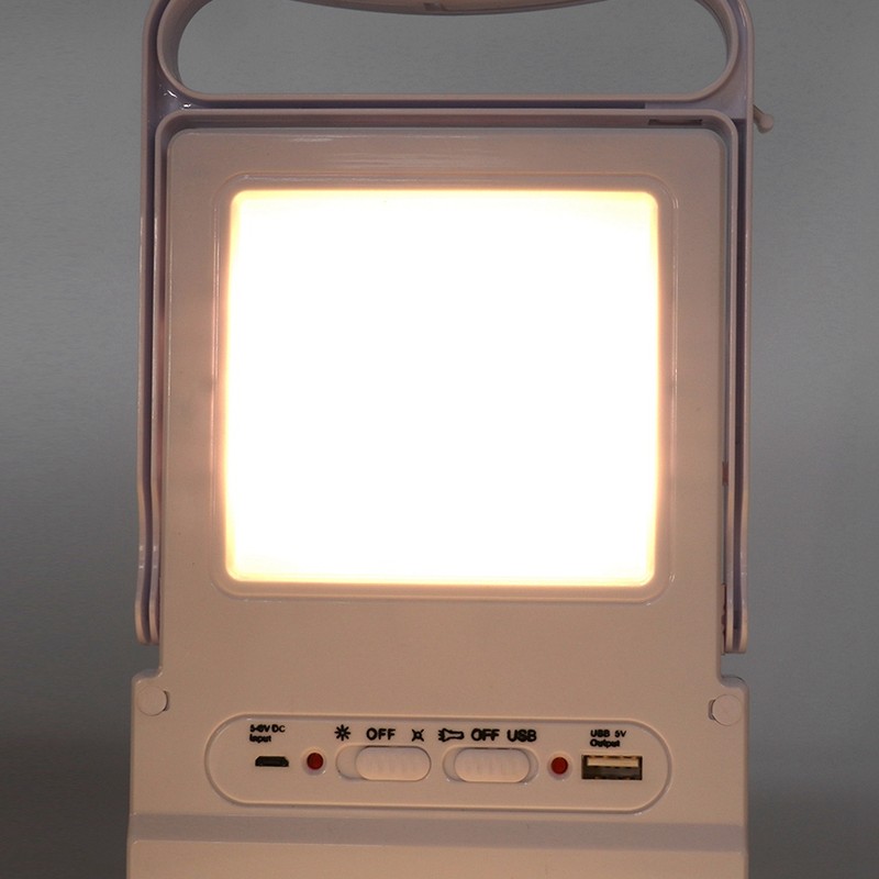 Solar Power Rechargeable Multifunctional LED Light Tent Lantern Lamp