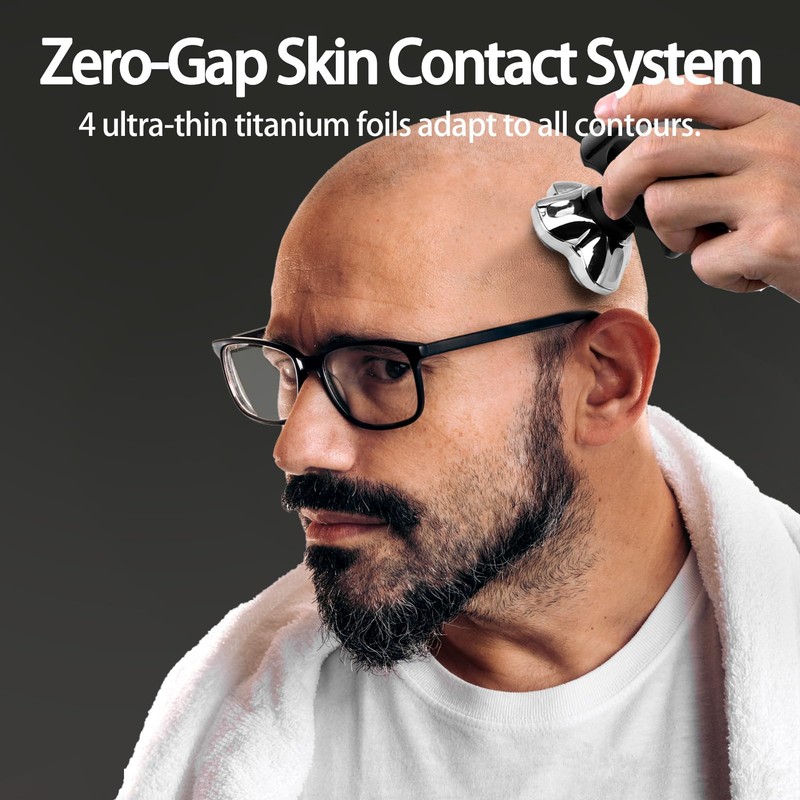 GORLENT 3Pack Professional Replacement Head for Bald Head Shavers Gold,