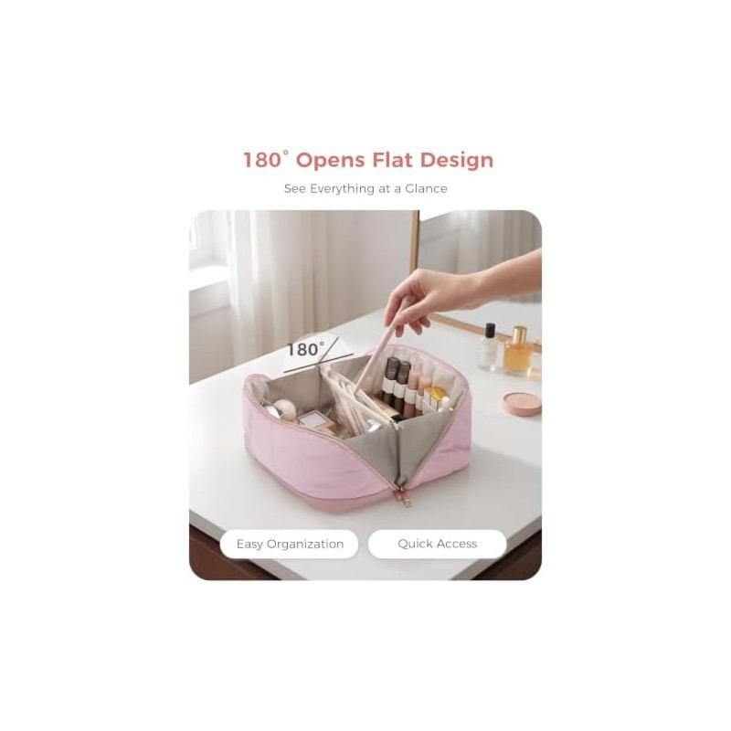 Travel Makeup Organizer, Compact Lightweight Accessory for Travel and Daily