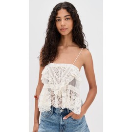 Free People Women's Sofia Embroidered Tank, Ivory