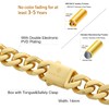 KRKC&CO 8/10/12/14mm Mens Cuban Link Chain,18k Gold Miami Cuban Chain,