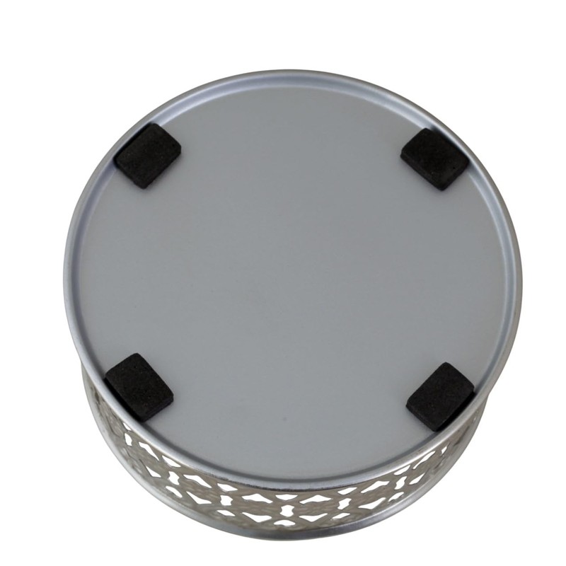 Silver Wine Bottle Coaster with Set of 8 Cork Coasters