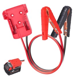 HSKLAADC Jumper Cables with Alligator Clips Fit for Mil.Waukee M18 18V Battery, 2FT 8AWG Portable Battery Jumper Starter Automotive Booster Cables Power for Car Jump Starting Using Tool