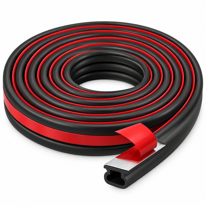 6M Self-Adhesive Door & Window Seal Strip – Hollow TPE