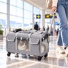Rolling Pet Carrier with Wheels for Cats & Dogs, Foldable