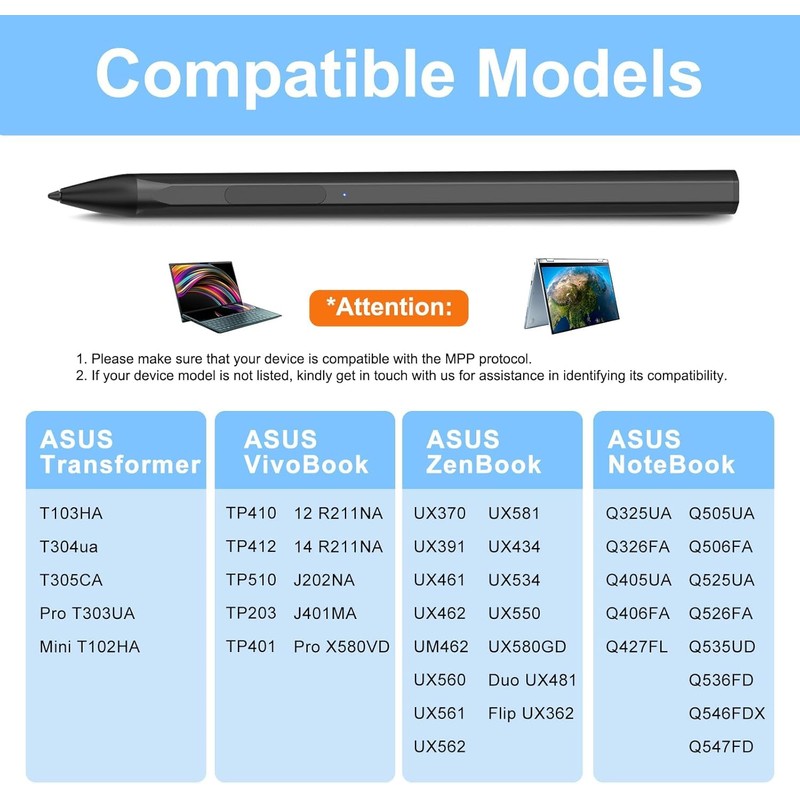 TALTAW Active Pen MPP2.0 for Asus ROG Z Flow 13,
