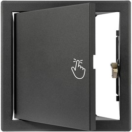 Repa Market 8 x 8 Inch Access Panel for Drywall – Anthracite Galvanized Steel Wall Hole Cover/Access Door Panel with Click Function–Heavy-Duty Service Hatch for Plumbing Electrical HVAC Access Door