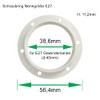 Pack of 3 Screw Rings E27 Plastic White for Lamp