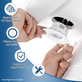 M METERXITY 2-Pack Goof Rings for 3 Inch Recessed Lights, 3" ID 4.7" OD Durable Plastic Trim Ring Flush Mount White Can Light Trim Ring Cover for Ceiling Can Downlights