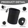 Black Compact Mini Collapsible Car Bin, Compact Foldable Car Rubbish