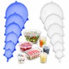6pcs Reusable Silicone Stretch Lids, Six-piece Set Of Silicone Fresh-keeping