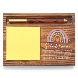 School Nurse Sticky Note Holder, Inspirational Appreciation Gift for School Nurses, School Desk Organizer, Thank You Gift for Nurses Desk Accessory TZP135