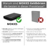 MOKIES Men's Leather Wallet - Extra Sturdy Double Stitching -