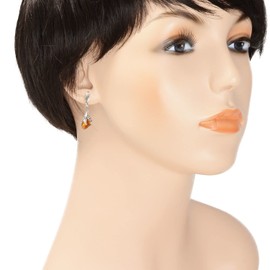 Amber Earrings - Baltic Honey Amber Dangling Earrings "Aurelia" - Sterling Silver Jewelry Collection