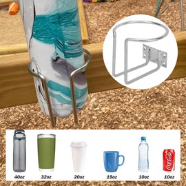 FLEXMAN 2Pcs Stainless Steel Boat Ring Cup Drink Holder, Boat Ring Cup Holder for Camper, Desk, Tour Car, RV Marine Accessories, Yachts Fishing Boats