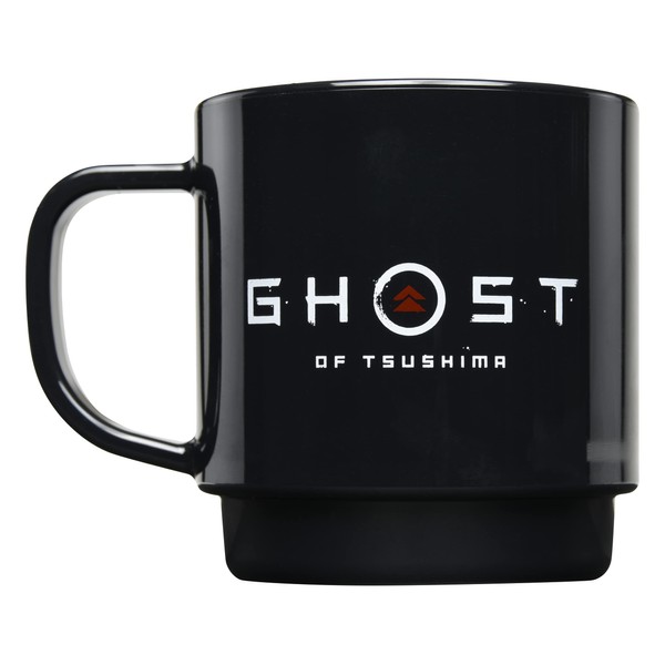 Ghost of Tsushima GGL307-BLK Grafting Gaming Life Eco Mug, Black, Officially Licensed Product