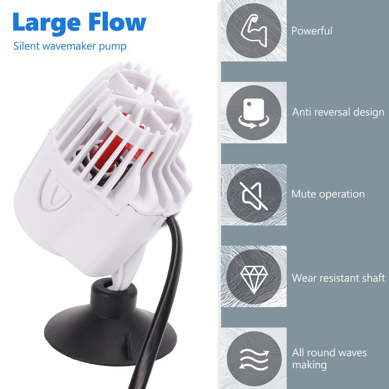 Aquarium Wavemaker Pump 360 Degree Rotation Fish Tank Powerhead Pump