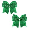2 Pcs Jumbo Glitter Cheer Bows Clips, Sparkly Hair Bows