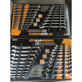 GearWrench Ratcheting Combination Wrench Set, 20-Pc., SAE and Metric, 35720-06