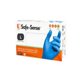 Medisca Safe-Sense Nitrile Blue Medical Gloves, 4mil,9 inches, Blue, Chemotherapy Tested, Disposable Medical Supplies (100/pk) (Large)