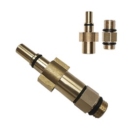 Male Thread Adapter and 1/4" Pressure Washer Foam Cannon Sprayer Copper Connector Snow Foam Lance Soap Dispenser Adaptor Compatible with Bosch AQT Series New Type After Year 2013, Black & Decker