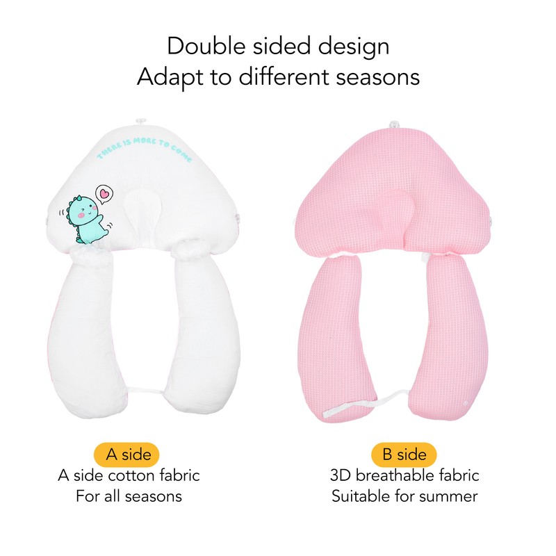 Baby Head Body Pillow Soft Breathable Drawstring Adjustment Newborn Head