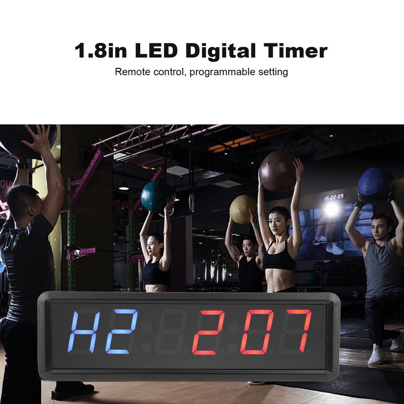 1.8in LED Digital Timer with Remote Control Countdown Interval Clock