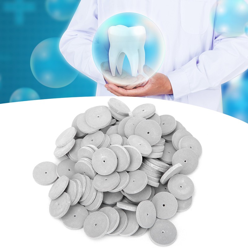 100pcs Dental Laboratory Burs Abrasive Grinding Polishing Rubber Wheel Tool