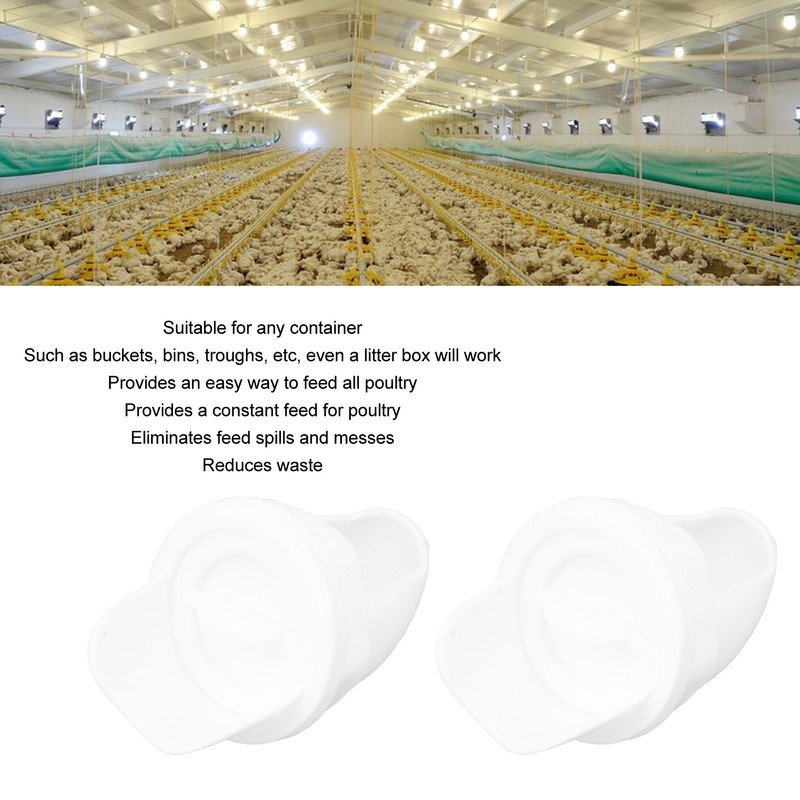 Poultry Feeders Rainproof Reduce Waste Chicken Duck DIY Gravity Feeder