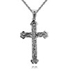 Leilani Hawaiian Jewelry Cross Plumeria & Scroll Engraved Pendant Necklace,