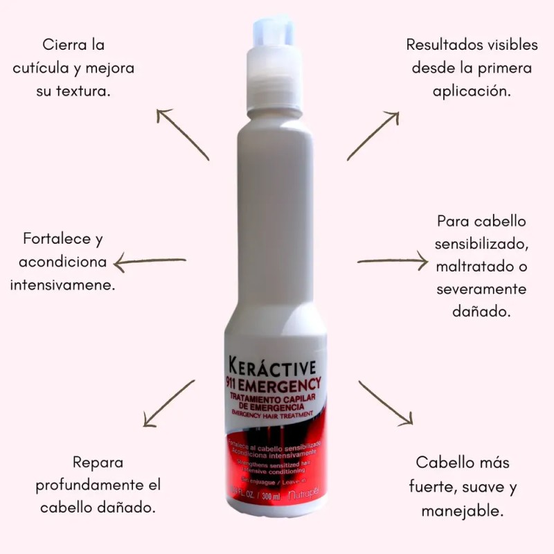 Tratamiento Capilar 911 Reestructurante 300ml 3pz Nutrapel