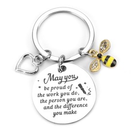 SHTALHST Keychain,Teacher Keychain Gifts, Appreciation Gifts for Women, Coworkers, Teacher, Christmas, Birthday, Thanksgiving - Stainless Steel Keychain with Special Meaning and Exquisite Decorations