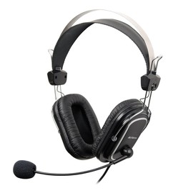 A4tech HS-50 Headset Stereo Extra Bass Biauricular Negro Auricular con micrófono - Auriculares con micrófono (Biauricular, Negro, Alámbrico, 2 m, 20-20000 Hz, 32 Ohmio)