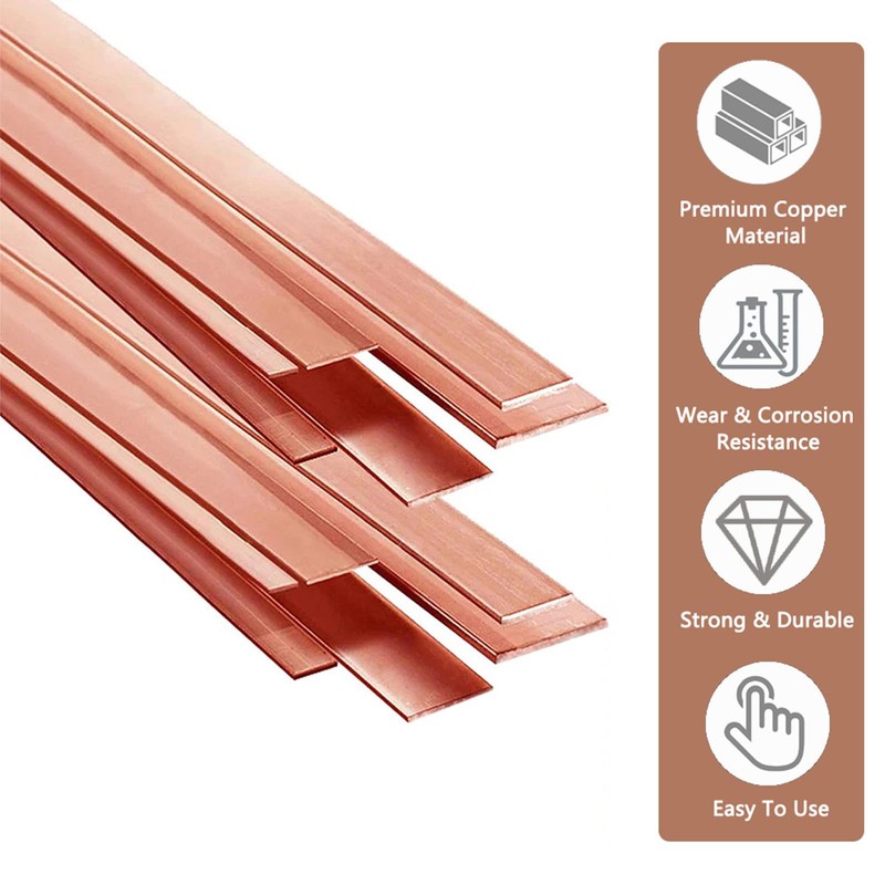 HWYEE 1Pcs 1/8" x 1" x 12" C110 Copper Flat