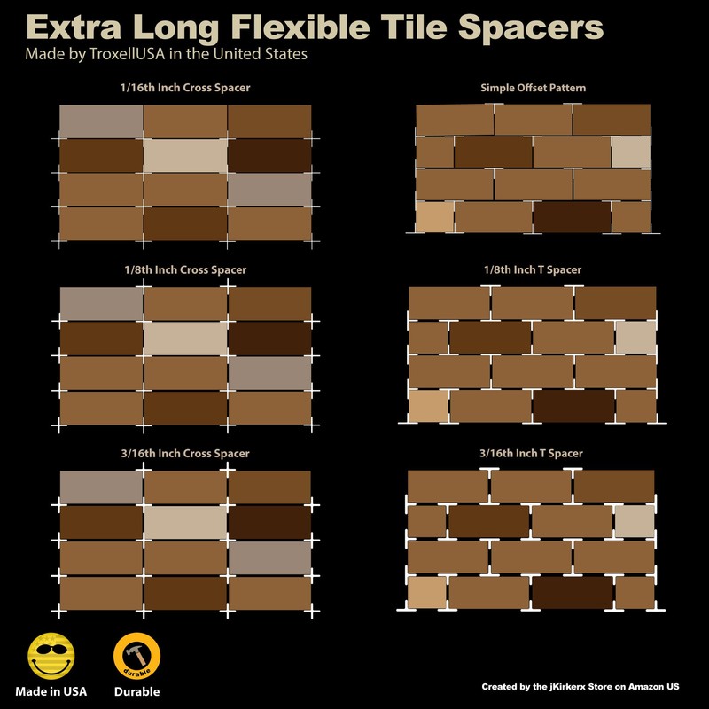 Daddy Long Leg 3/16" Tile Spacers - 650 Pieces -